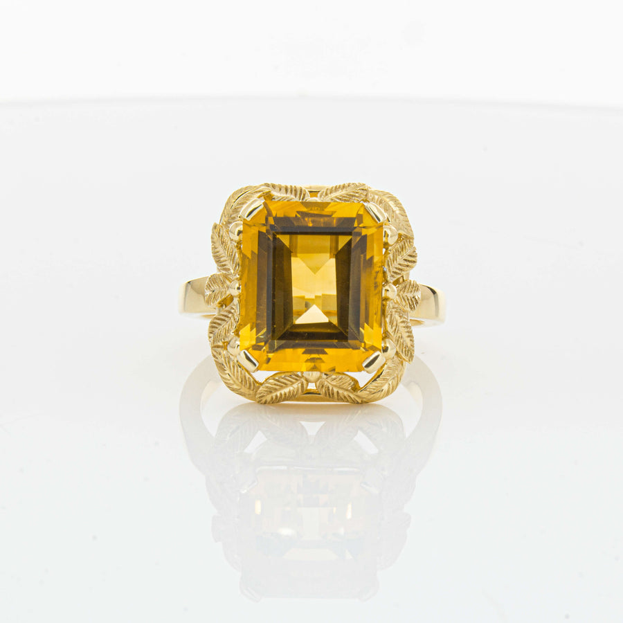 18ct Yellow Gold 5.56ct Citrine Ring-Ring-Walker & Hall