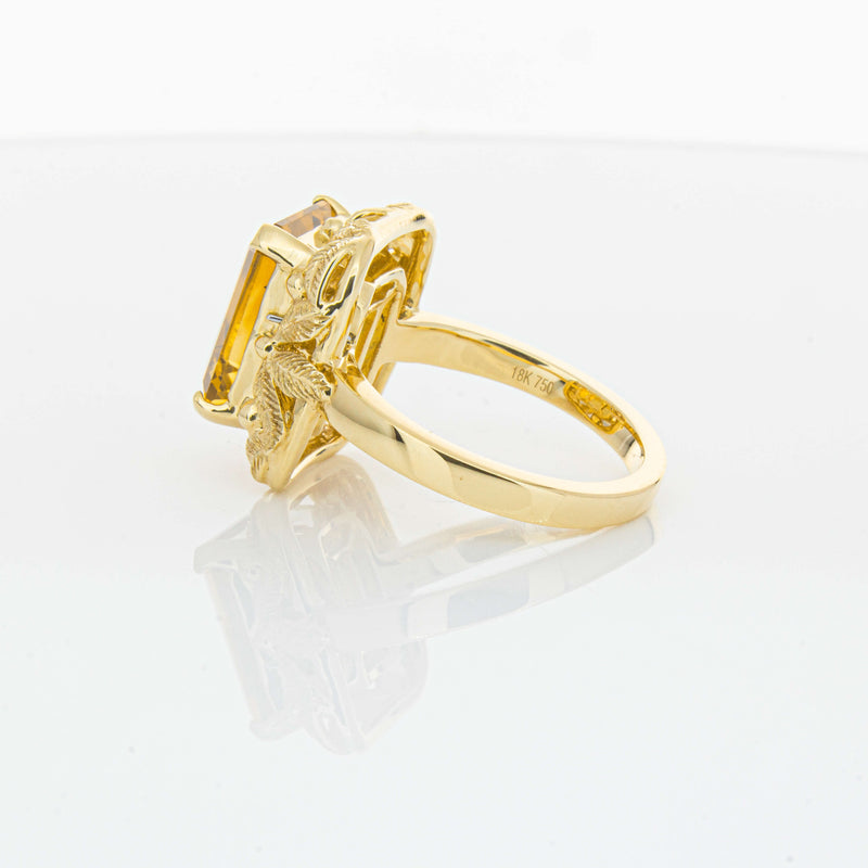 18ct Yellow Gold 5.56ct Citrine Ring-Ring-Walker & Hall