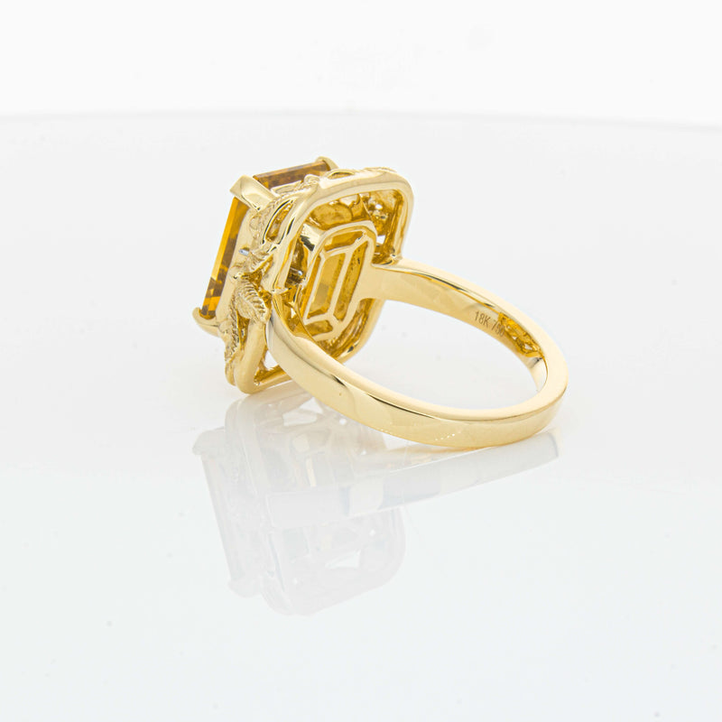 18ct Yellow Gold 5.56ct Citrine Ring-Ring-Walker & Hall