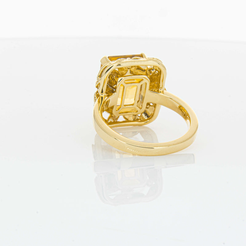 18ct Yellow Gold 5.56ct Citrine Ring-Ring-Walker & Hall