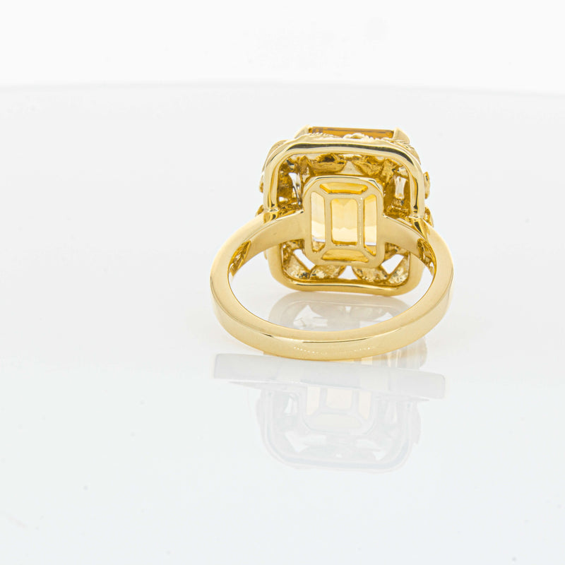 18ct Yellow Gold 5.56ct Citrine Ring-Ring-Walker & Hall