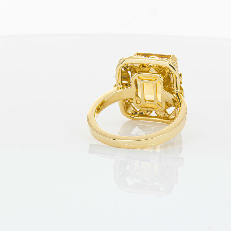 18ct Yellow Gold 5.56ct Citrine Ring-Ring-Walker & Hall