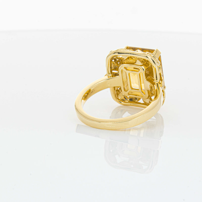 18ct Yellow Gold 5.56ct Citrine Ring-Ring-Walker & Hall