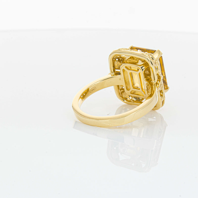 18ct Yellow Gold 5.56ct Citrine Ring-Ring-Walker & Hall