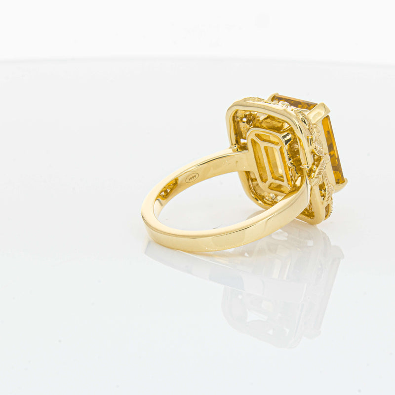 18ct Yellow Gold 5.56ct Citrine Ring-Ring-Walker & Hall