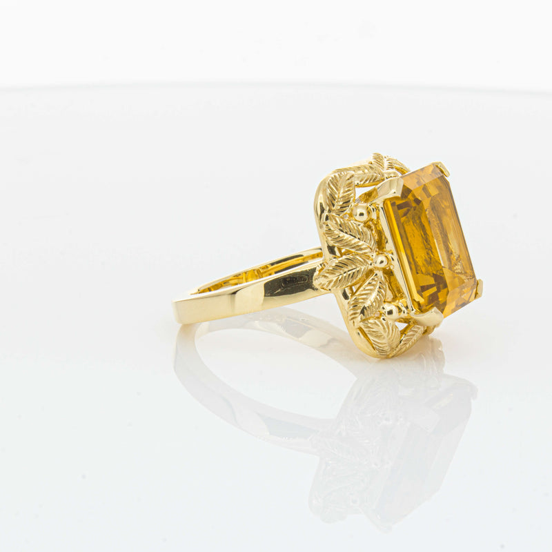 18ct Yellow Gold 5.56ct Citrine Ring-Ring-Walker & Hall