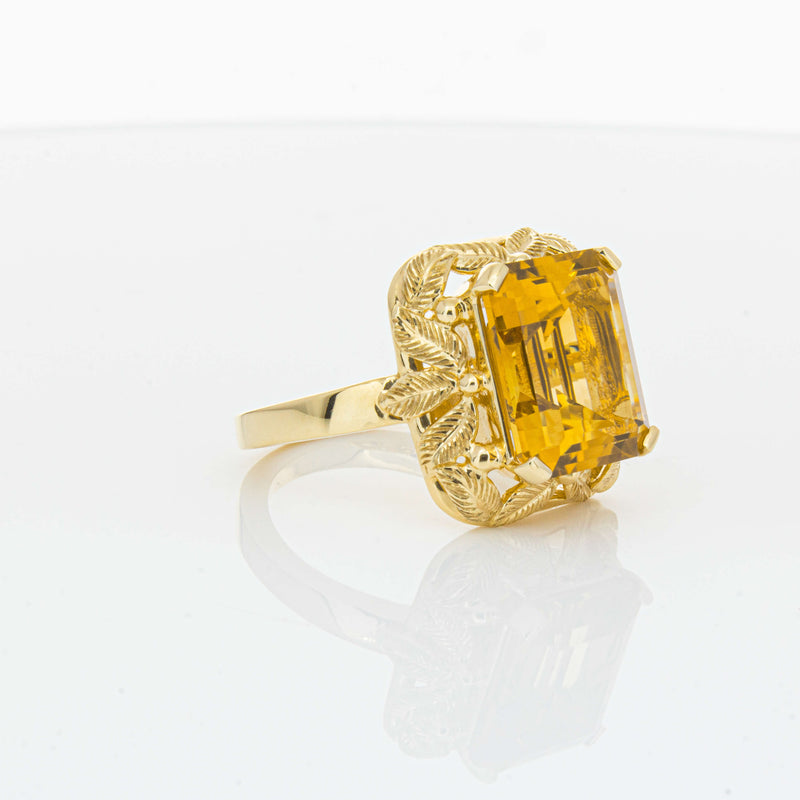 18ct Yellow Gold 5.56ct Citrine Ring-Ring-Walker & Hall