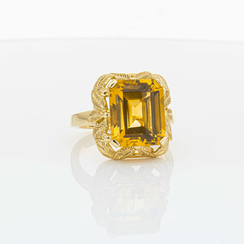 18ct Yellow Gold 5.56ct Citrine Ring-Ring-Walker & Hall