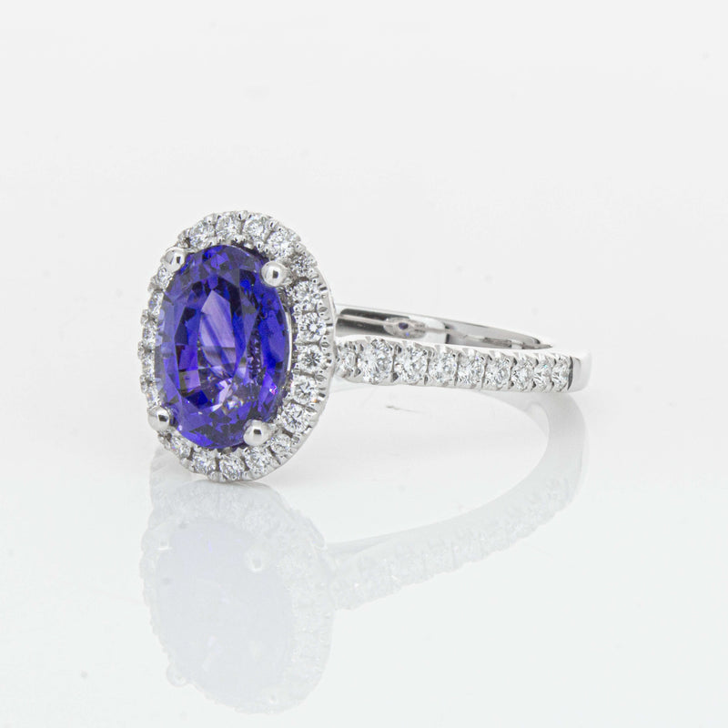 18ct White Gold 2.75ct Sapphire & Diamond Sierra Ring-Ring-Walker & Hall