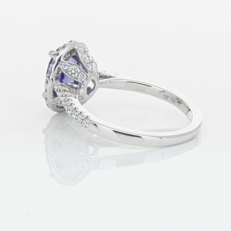 18ct White Gold 2.75ct Sapphire & Diamond Sierra Ring-Ring-Walker & Hall