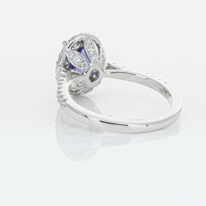 18ct White Gold 2.75ct Sapphire & Diamond Sierra Ring-Ring-Walker & Hall