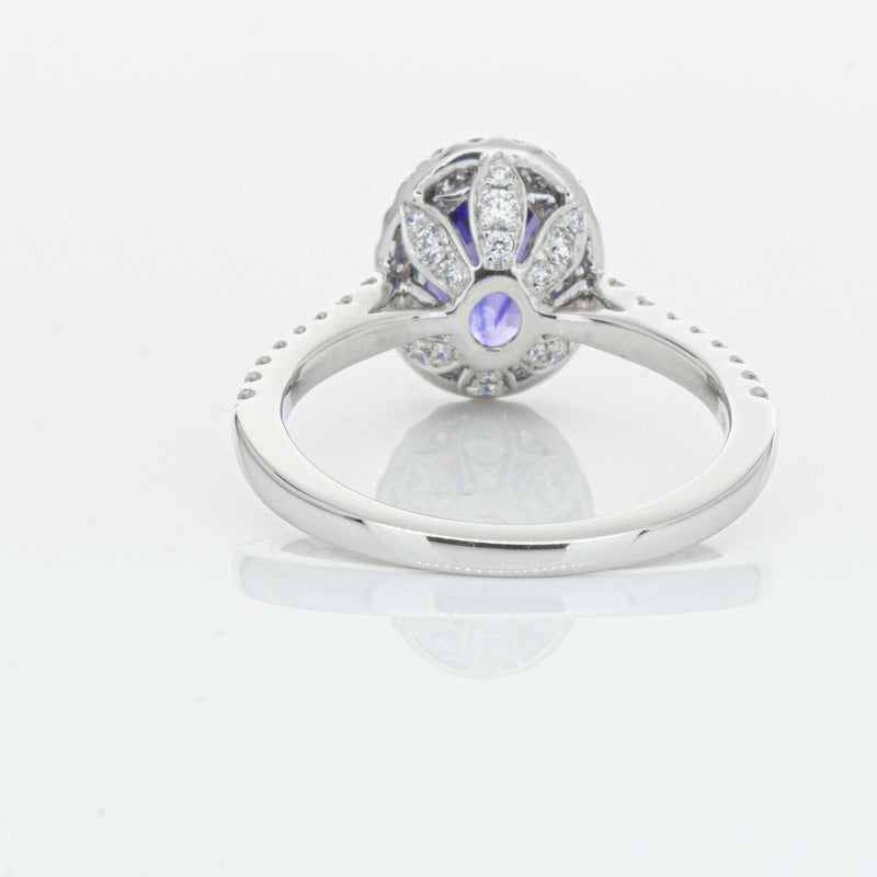 18ct White Gold 2.75ct Sapphire & Diamond Sierra Ring-Ring-Walker & Hall