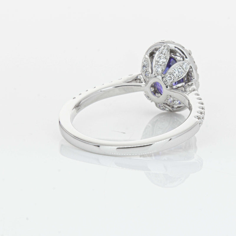 18ct White Gold 2.75ct Sapphire & Diamond Sierra Ring-Ring-Walker & Hall