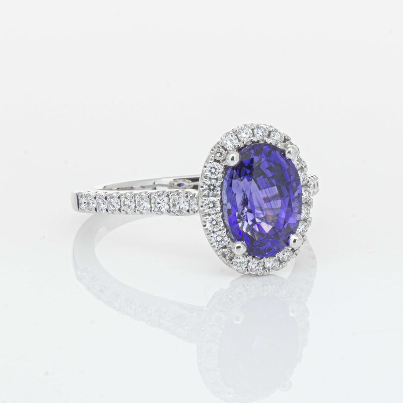 18ct White Gold 2.75ct Sapphire & Diamond Sierra Ring-Ring-Walker & Hall