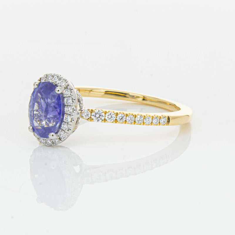 18ct Yellow Gold 1.40ct Sapphire & Diamond Mini Sierra Ring-Ring-Walker & Hall