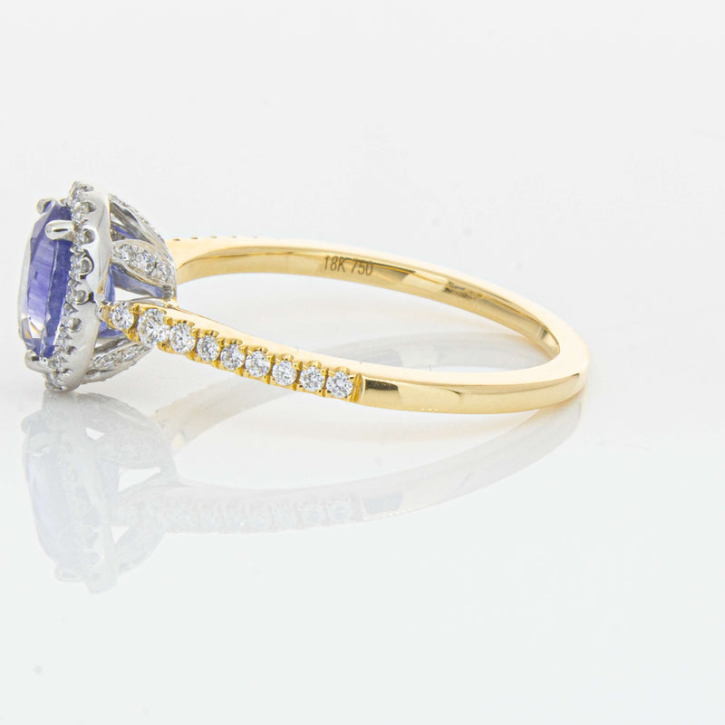 18ct Yellow Gold 1.40ct Sapphire & Diamond Mini Sierra Ring-Ring-Walker & Hall