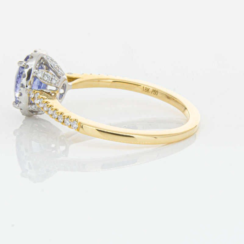 18ct Yellow Gold 1.40ct Sapphire & Diamond Mini Sierra Ring-Ring-Walker & Hall