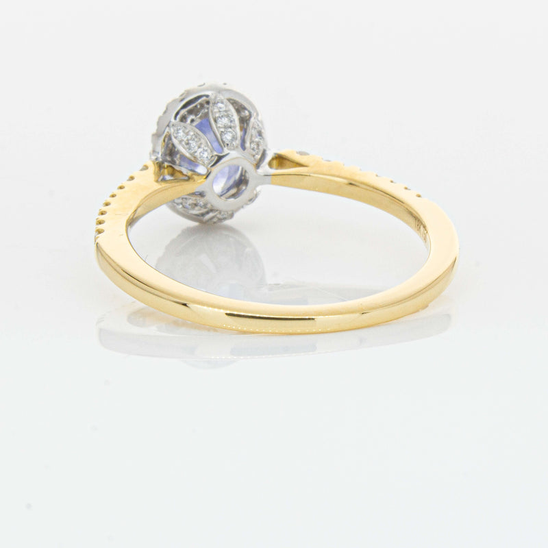 18ct Yellow Gold 1.40ct Sapphire & Diamond Mini Sierra Ring-Ring-Walker & Hall