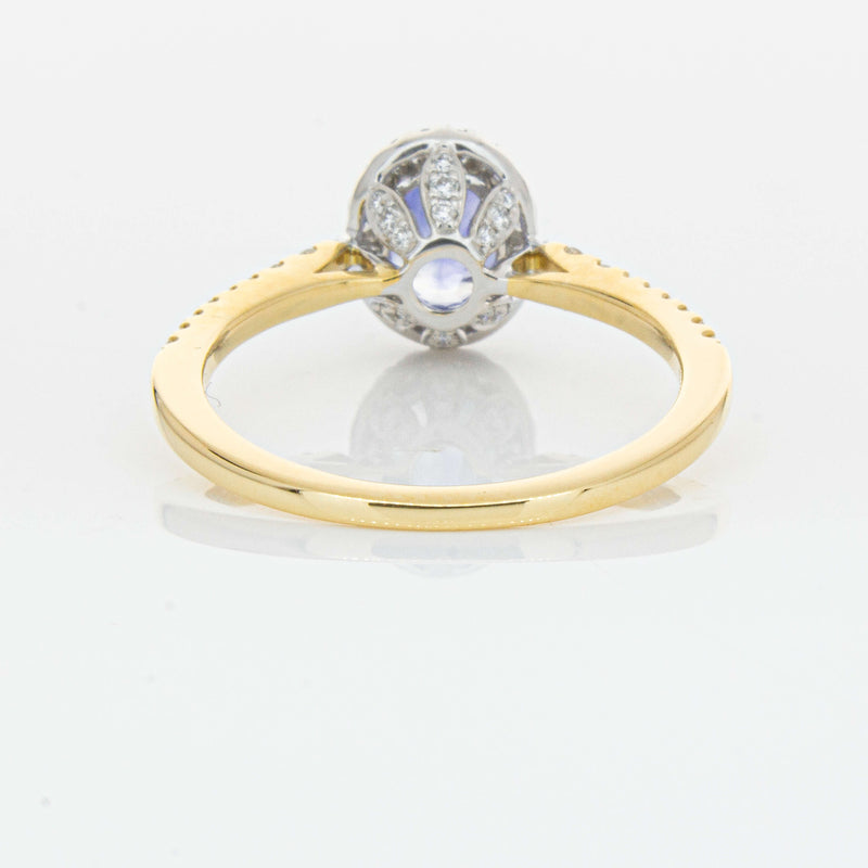18ct Yellow Gold 1.40ct Sapphire & Diamond Mini Sierra Ring-Ring-Walker & Hall
