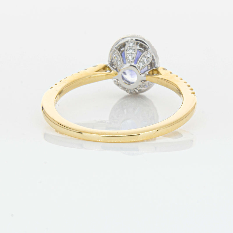 18ct Yellow Gold 1.40ct Sapphire & Diamond Mini Sierra Ring-Ring-Walker & Hall