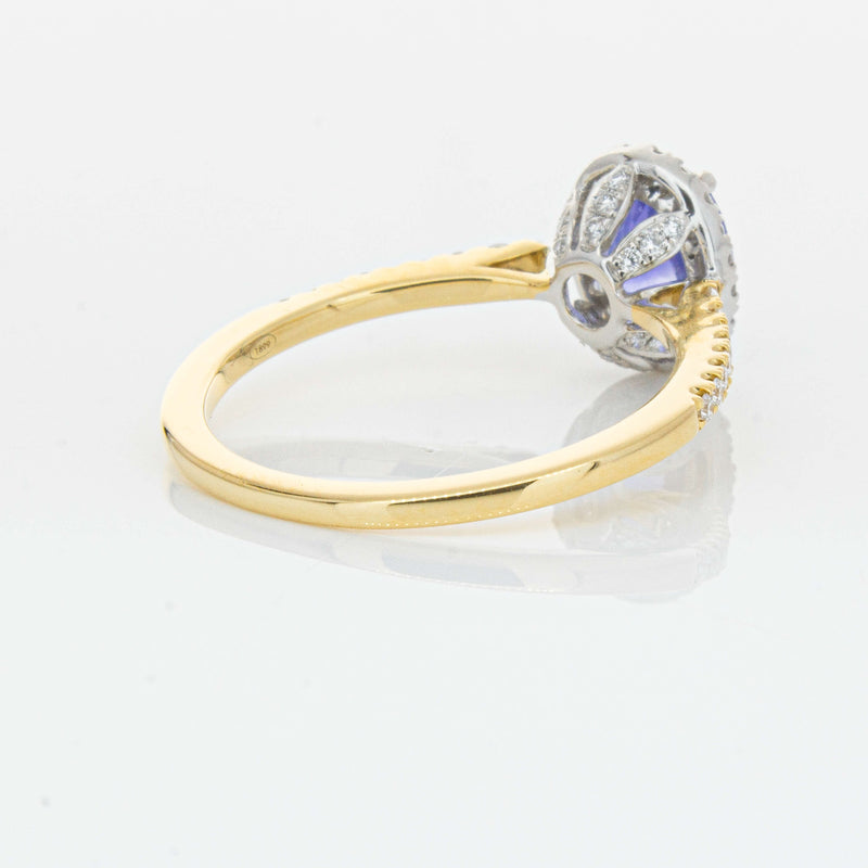 18ct Yellow Gold 1.40ct Sapphire & Diamond Mini Sierra Ring-Ring-Walker & Hall