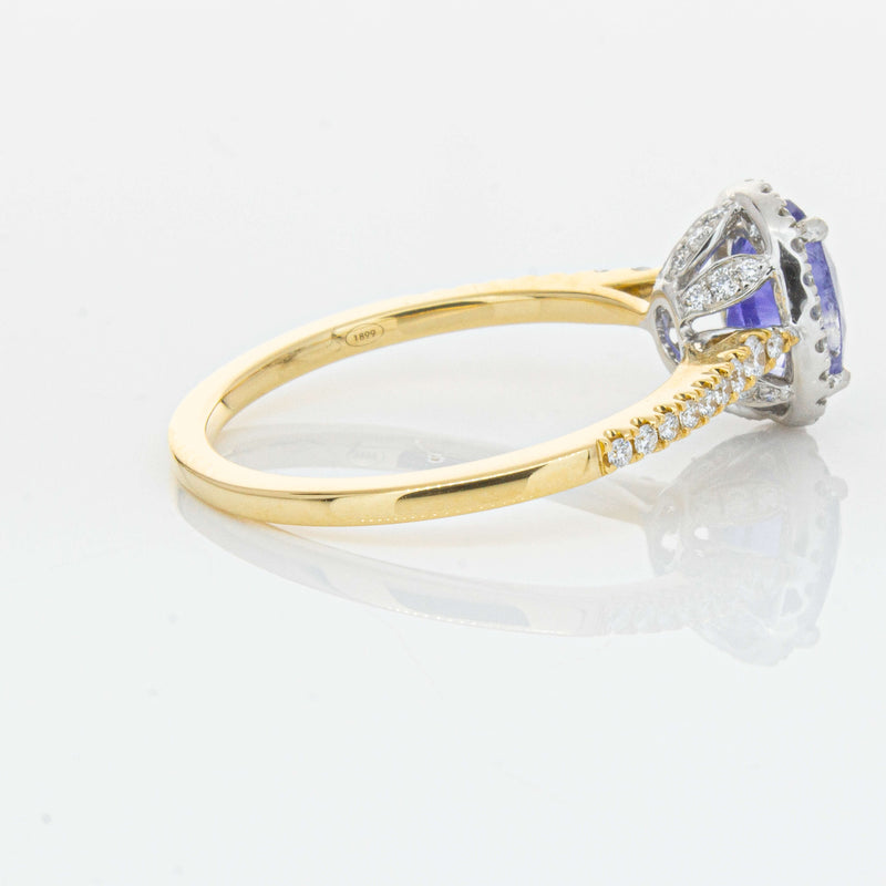 18ct Yellow Gold 1.40ct Sapphire & Diamond Mini Sierra Ring-Ring-Walker & Hall