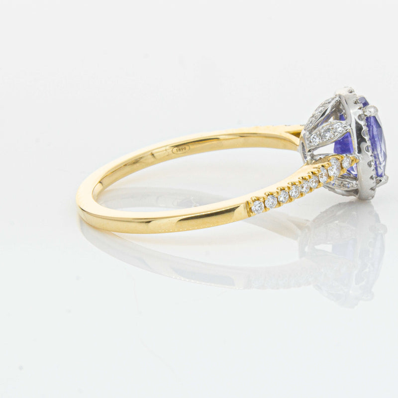 18ct Yellow Gold 1.40ct Sapphire & Diamond Mini Sierra Ring-Ring-Walker & Hall