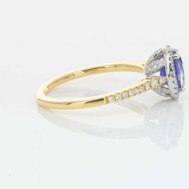 18ct Yellow Gold 1.40ct Sapphire & Diamond Mini Sierra Ring-Ring-Walker & Hall