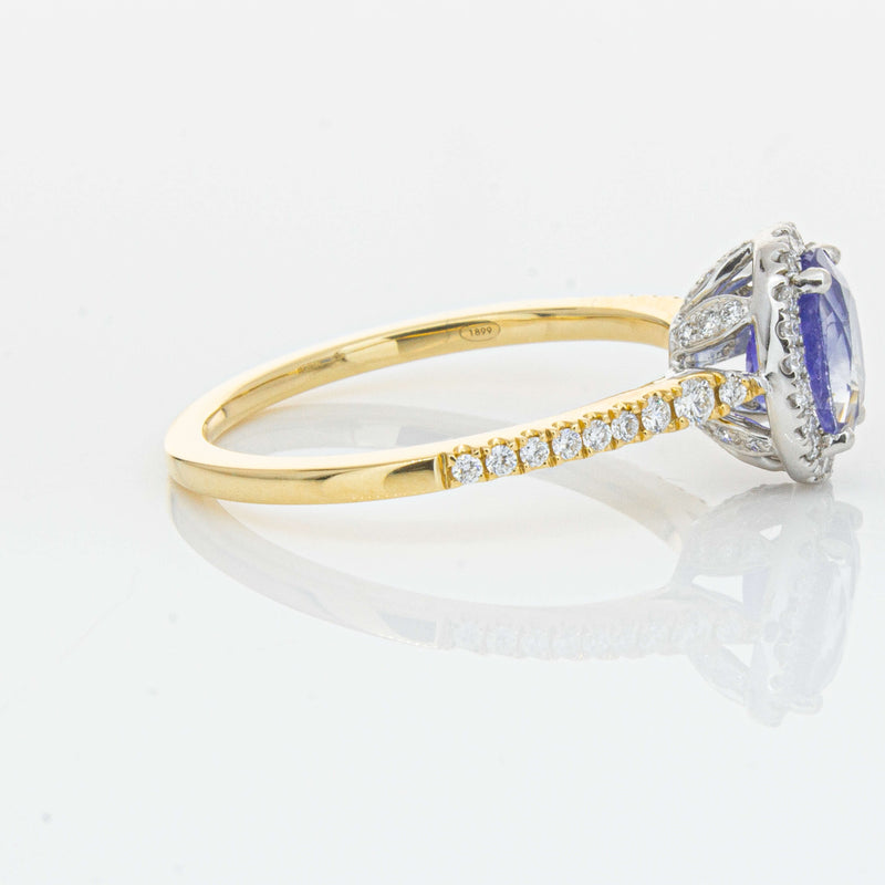 18ct Yellow Gold 1.40ct Sapphire & Diamond Mini Sierra Ring-Ring-Walker & Hall