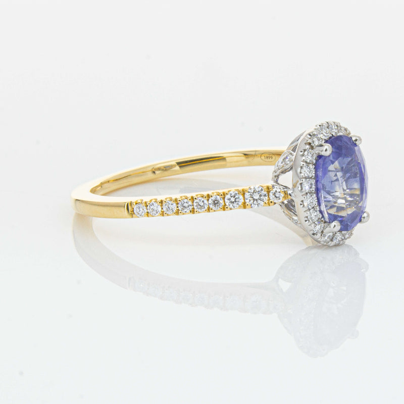 18ct Yellow Gold 1.40ct Sapphire & Diamond Mini Sierra Ring-Ring-Walker & Hall