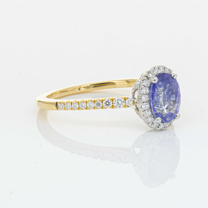 18ct Yellow Gold 1.40ct Sapphire & Diamond Mini Sierra Ring-Ring-Walker & Hall
