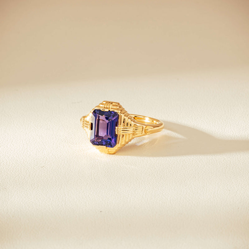 18ct Yellow Gold 2.06ct Tanzanite Nile Ring - Ring - Walker & Hall