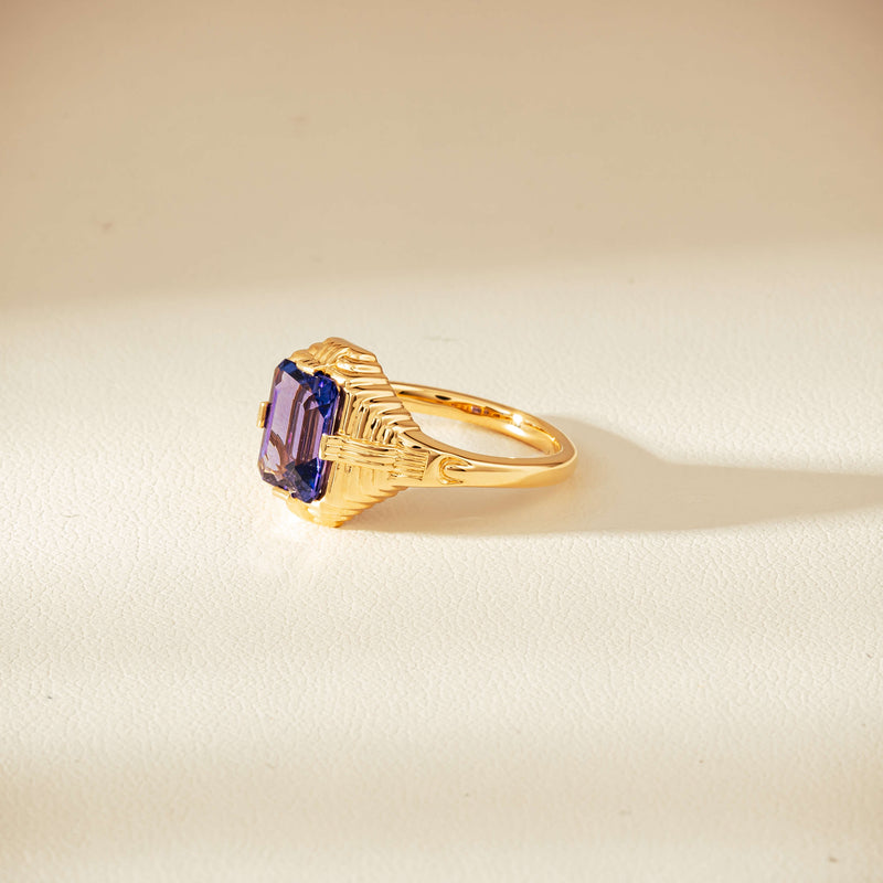 18ct Yellow Gold 2.06ct Tanzanite Nile Ring - Ring - Walker & Hall