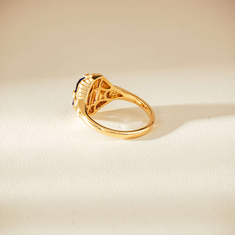 18ct Yellow Gold 2.06ct Tanzanite Nile Ring - Ring - Walker & Hall