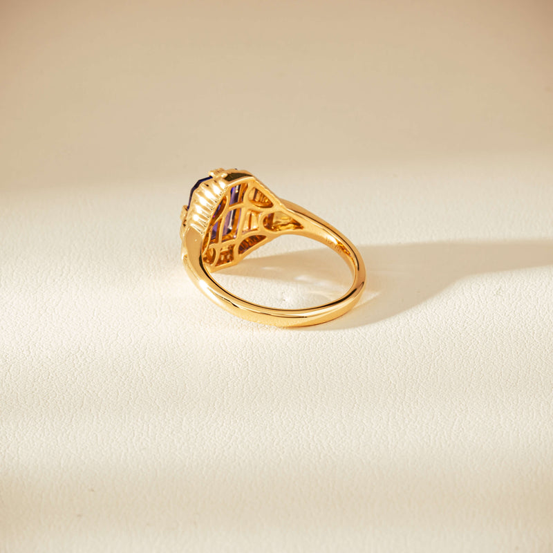 18ct Yellow Gold 2.06ct Tanzanite Nile Ring - Ring - Walker & Hall