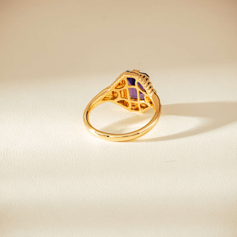 18ct Yellow Gold 2.06ct Tanzanite Nile Ring - Ring - Walker & Hall