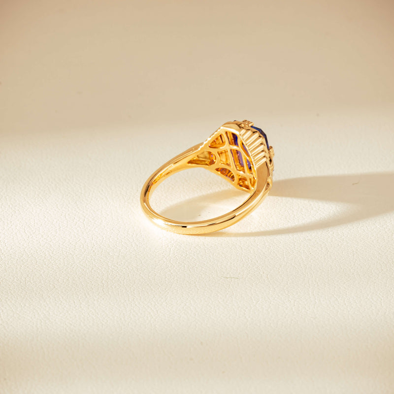 18ct Yellow Gold 2.06ct Tanzanite Nile Ring - Ring - Walker & Hall