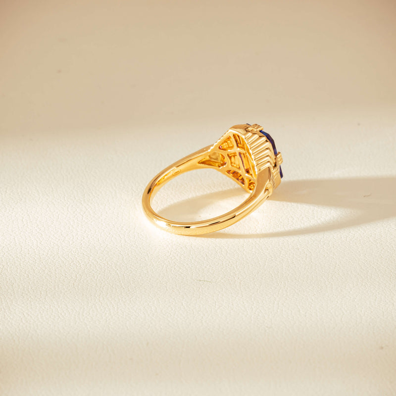 18ct Yellow Gold 2.06ct Tanzanite Nile Ring - Ring - Walker & Hall