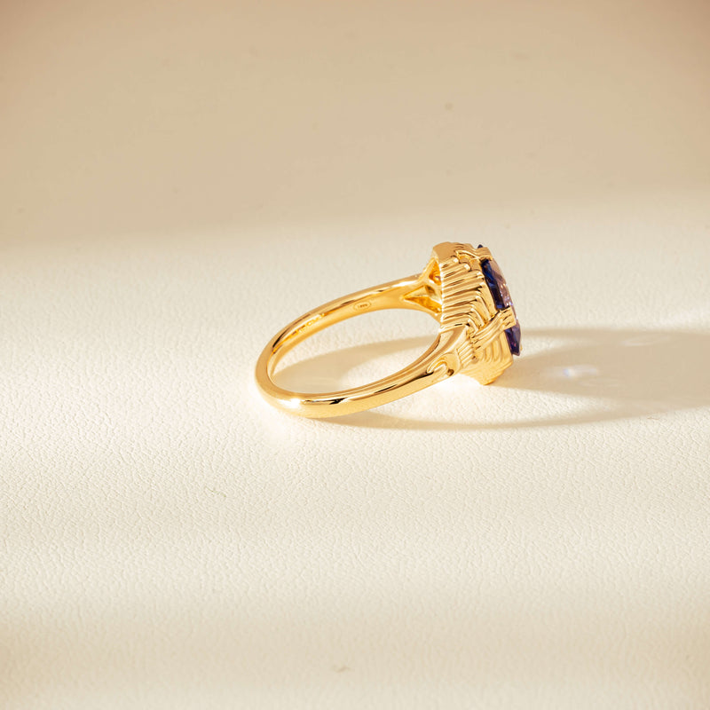 18ct Yellow Gold 2.06ct Tanzanite Nile Ring - Ring - Walker & Hall