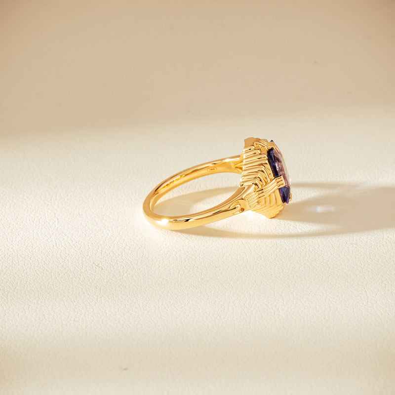 18ct Yellow Gold 2.06ct Tanzanite Nile Ring - Ring - Walker & Hall