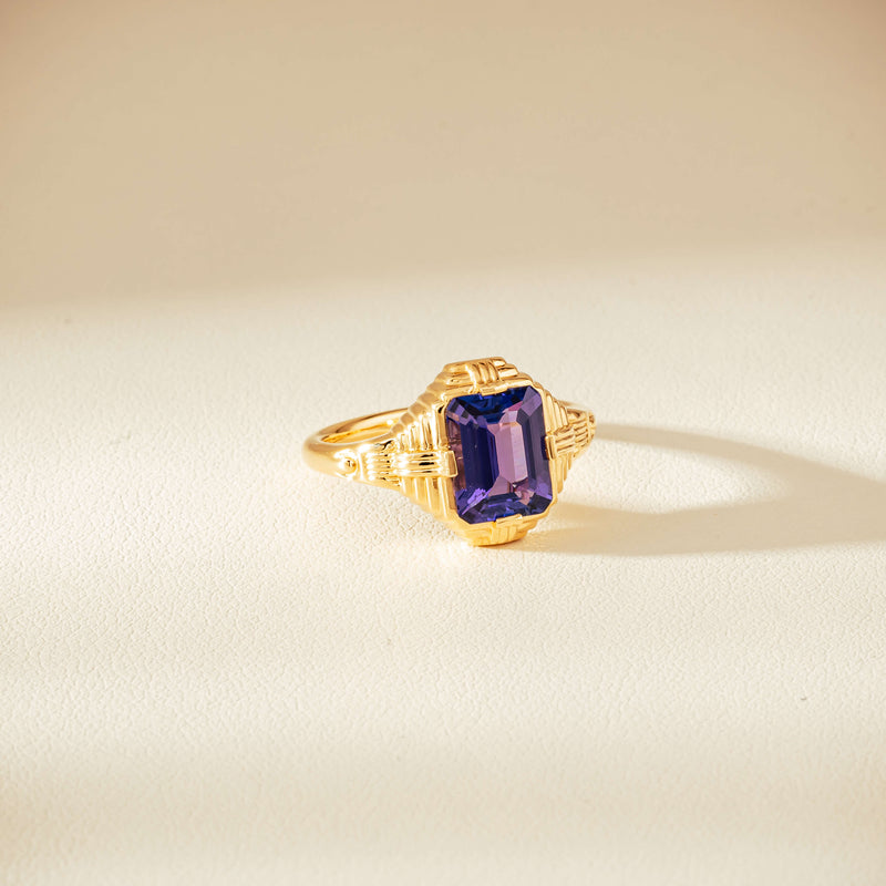 18ct Yellow Gold 2.06ct Tanzanite Nile Ring - Ring - Walker & Hall
