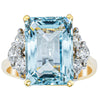 Deja Vu 18ct Yellow Gold 19.00ct Aquamarine & Diamond Ring-Ring-Walker & Hall