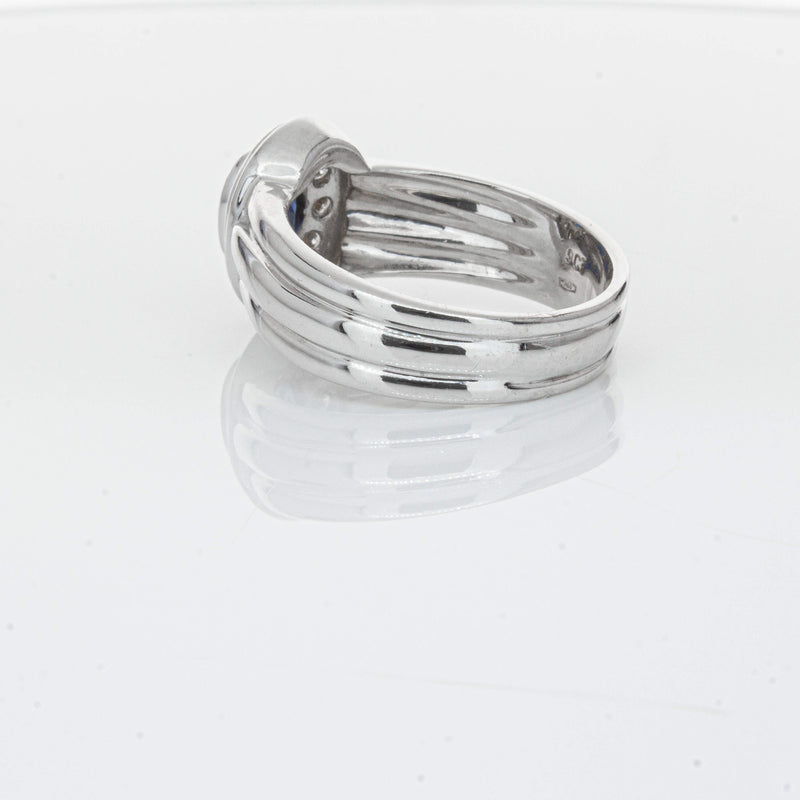 Deja Vu 9ct White Gold 1.00ct Sapphire & Diamond Ring-Ring-Walker & Hall