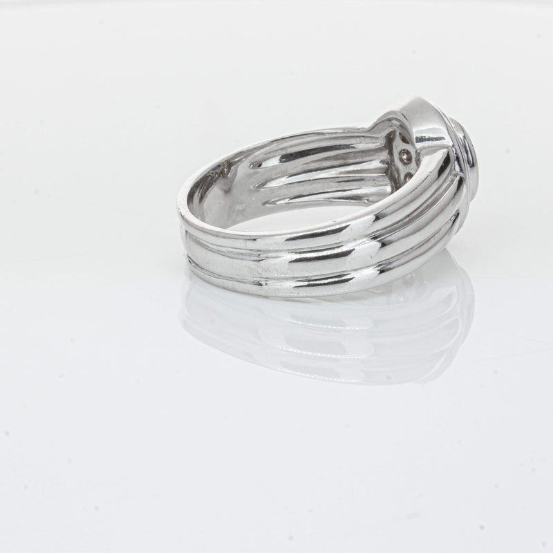 Deja Vu 9ct White Gold 1.00ct Sapphire & Diamond Ring-Ring-Walker & Hall