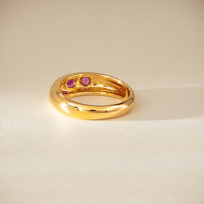 9ct Yellow Gold Pink Sapphire Kylie Ring-Ring-Walker & Hall