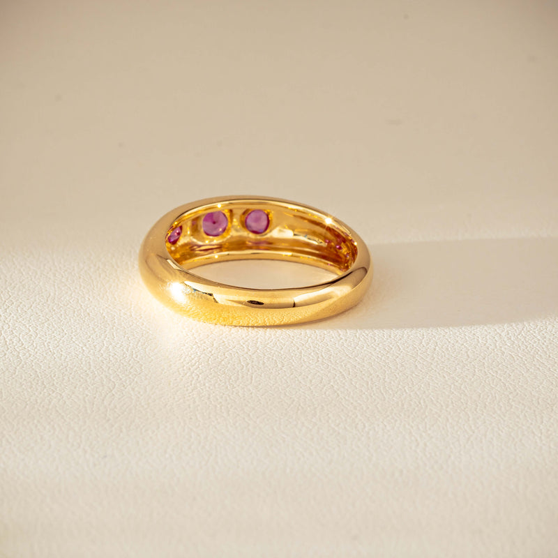 9ct Yellow Gold Pink Sapphire Kylie Ring-Ring-Walker & Hall