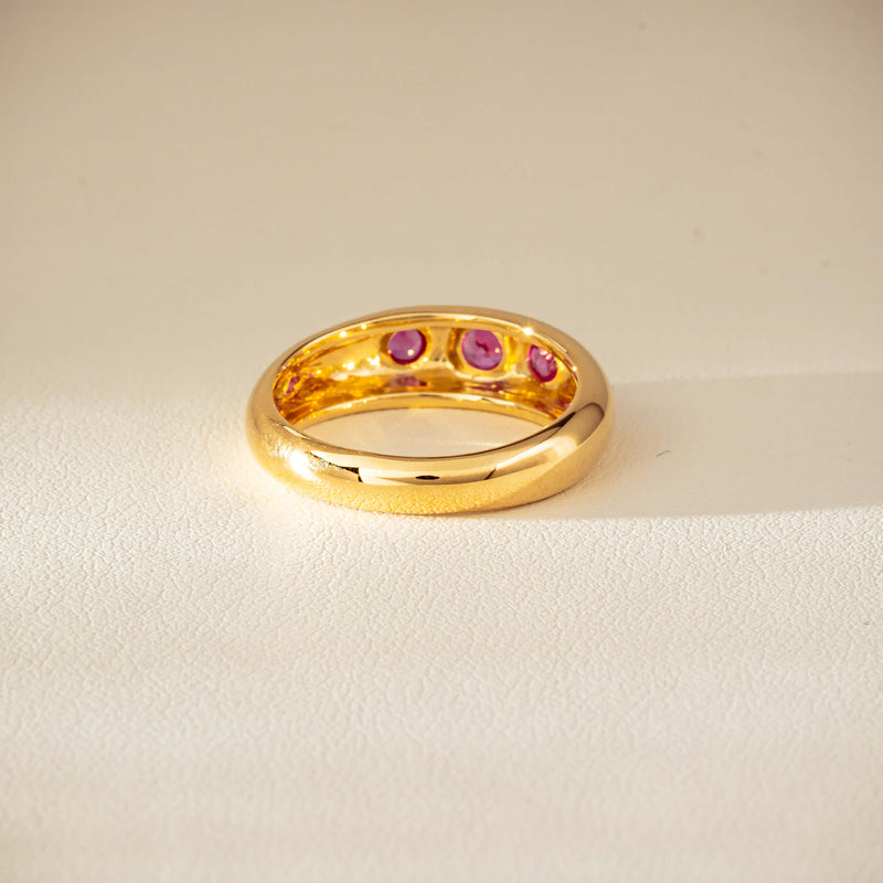 9ct Yellow Gold Pink Sapphire Kylie Ring-Ring-Walker & Hall
