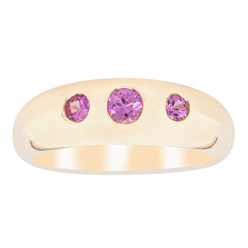 9ct Yellow Gold Pink Sapphire Kylie Ring-Ring-Walker & Hall