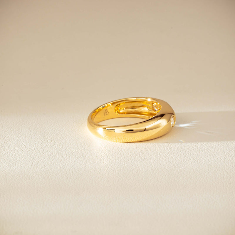 9ct Yellow Gold .66ct Blue Sapphire and Diamond Kylie Ring-Ring-Walker & Hall