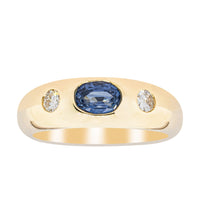 9ct Yellow Gold .66ct Blue Sapphire and Diamond Kylie Ring-Ring-Walker & Hall